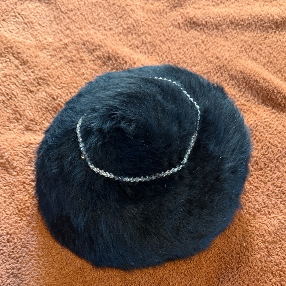 Luxurious Black Hat with Silver Accent